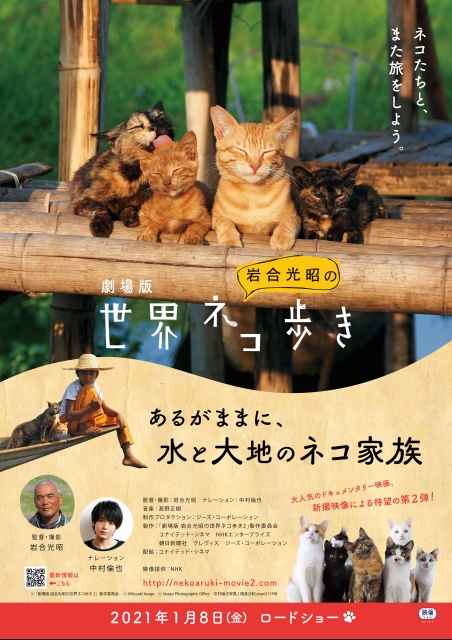 劇場版 岩合光昭の世界ネコ歩き あるがままに、水と大地のネコ家族 ポスター